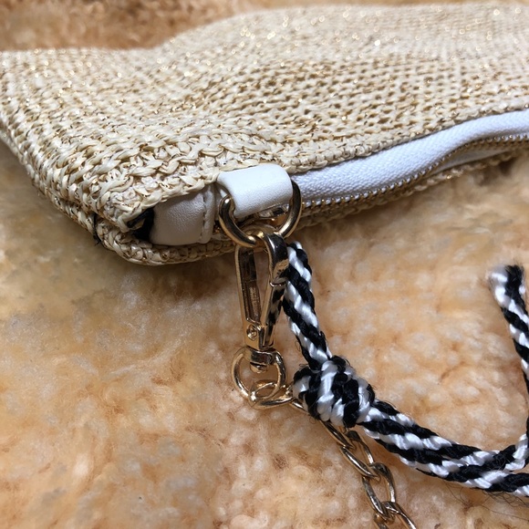 Bam Forever Watermelon/Sequins Straw Clutch Purse - Picture 8 of 14